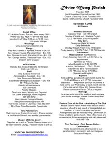November 1 - Divine Mercy Parish