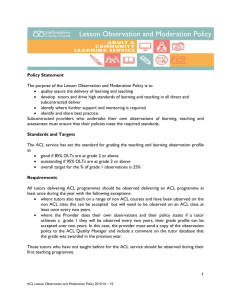 Lesson Observation and Moderation Policy and Procedures