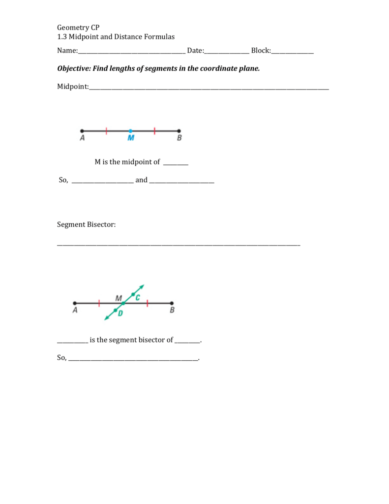 20.20 Midpoints and Distance Formula With Regard To Midpoint And Distance Worksheet