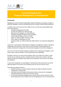 Financial management of emergencies guide