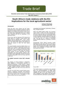 May 2013 - South Africa`s trade relations with the EU