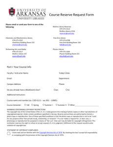 Course Reserve Form