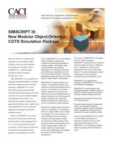 SIMSCRIPT III: New Modular Object Oriented Simulation Lanugage