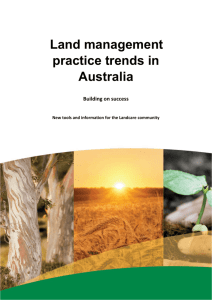 Land management practice trends in Australia