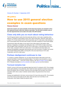 How to use 2015 general election examples in exam questions