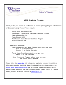 MS(N) Graduate Program - Western Carolina University
