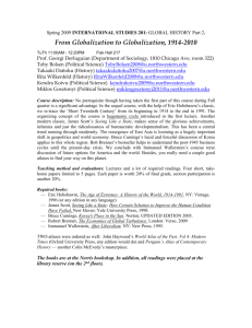 From Globalization to Globalization, 1914-2010