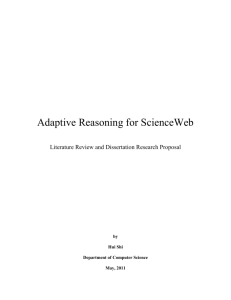 Adaptive Reasoning for ScienceWeb