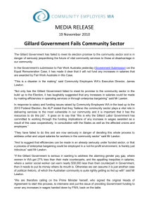 Media Release – Gillard fails community sector 19 Nov 10