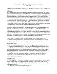 NCHRP Project 08-36 Sustainability Problem Statement final