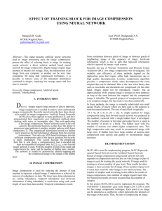 effect of training block for image compression using neural network