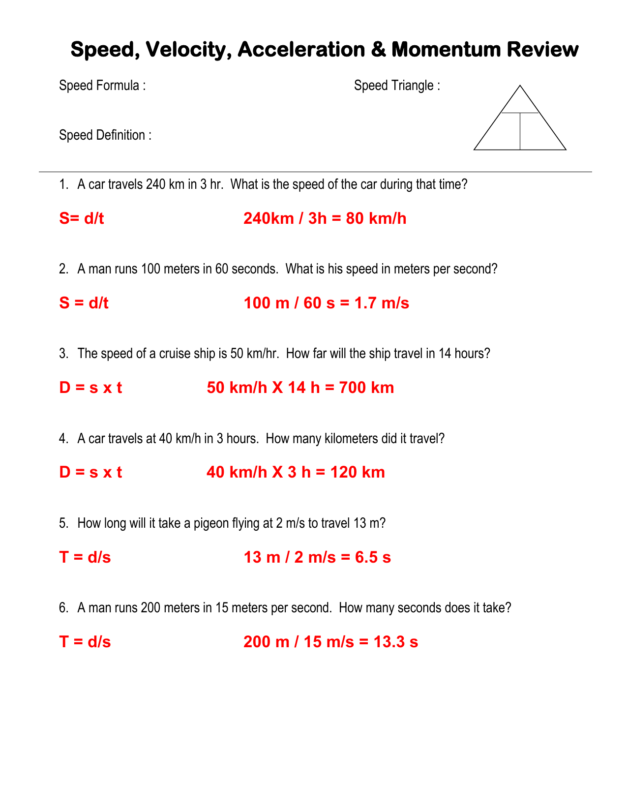 Spice of Lyfe: Physics Formulas Speed Velocity Acceleration