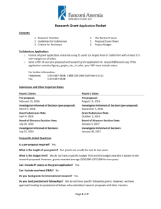 Research Grant Application Packet