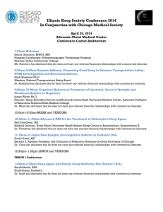 Illinois Sleep Society Conference 2014 In Conjunction with Chicago