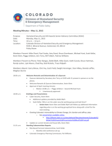 May 2015 Minutes - Colorado Division of Homeland Security and