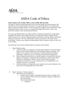 ASDA Code of Ethics
