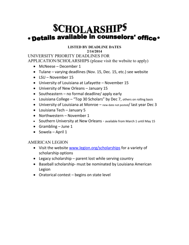 SCHOLARSHIPS Calcasieu Parish Schools scholarships-calcasieu-parish-schools