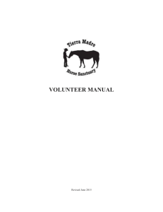 tmhs volunteer manual - Tierra Madre Horse Sanctuary