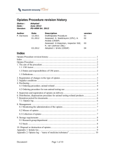 Opiates Procedure revision history