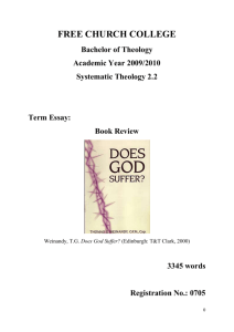 ST 202- Does God Suffer TWeinandy Book