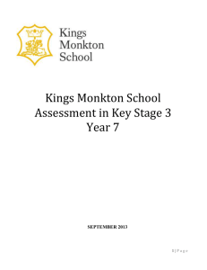 Types of Assessments - Kings Monkton School