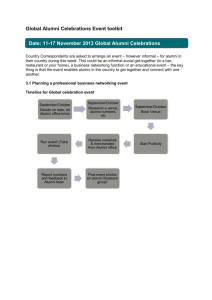 Global Alumni Celebrations Event toolkit 2013