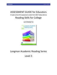 A Guide to the 2014 Assessment Content from GED Testing Service