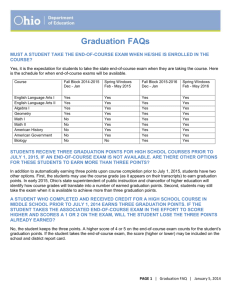 Ohio`s new graduation requirements, Class of 2018