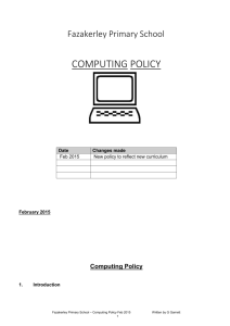 computing policy - Fazakerley Primary