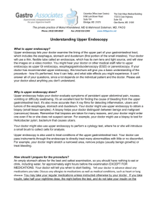 What is upper endoscopy?