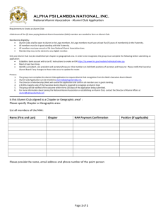 Alumni Club Application