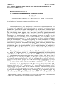 Experimental evaluation of - IAEA Atomic and Molecular Data Unit