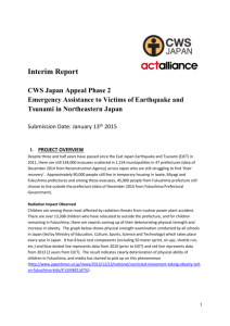Interim Report CWS Japan Appeal Phase 2 Emergency Assistance