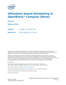 Utilization-based Scheduling in OpenStack* Compute (Nova)