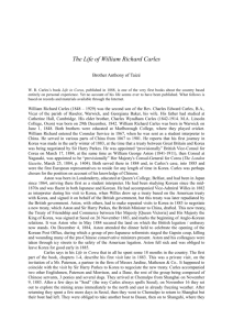 The Life of William Richard Carles - Royal Asiatic Society
