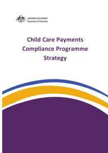Child Care Payments Compliance Programme Strategy