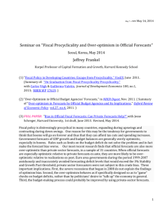 Fiscal Procyclicality and Over-optimism in Official Forecasts