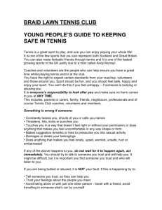 young people*s guide to keeping safe in tennis