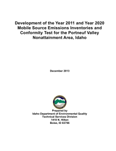 Development of the base and future year mobile source emission