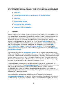 Sexual Misconduct Policies - Title IX