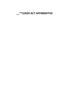 leads act affirmative - SpartanDebateInstitute