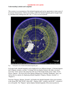 GEOMETRY OF EARTH Understanding Latitude and Longitude This