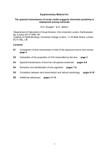 Supplementary Material for: The spectral transmission of ocular