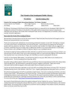 The Friends of the Irondequoit Public Library Newsletter