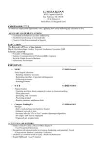 My resume - Bushra`s Portfolio