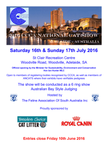 schedule - Coordinating Cat Council of Australia