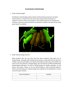 Intro to Biotech Lesson Guide