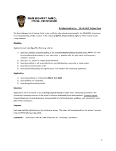 Application Checklist - State Highway Patrol Federal Credit Union