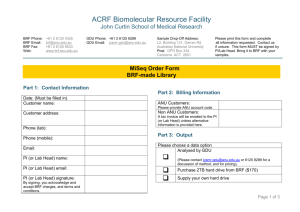 BRF-made library - ACRF Biomolecular Resource Facility