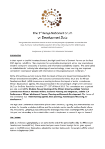 Concept Note - National Forum on Development Data